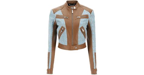 veste versace bleu|versace biker jacket.